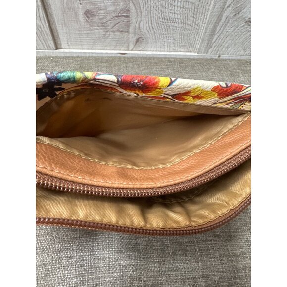 Multi Sac Floral Crossbody Bag With Adjustable Strap & Zippered Pockets Boho - Picture 7 of 11